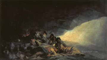  descanso Arte - Vagabundos descansando en una cueva Francisco de Goya